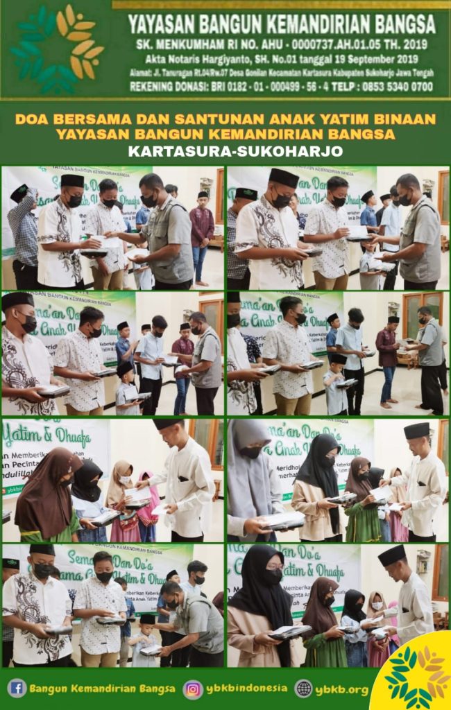 YBKB Indonesia, Yayasan Bangun Kemandirian Bangsa Sukoharjo, wakaf al-qur'an, wakaf sumur bor, wakaf lahan