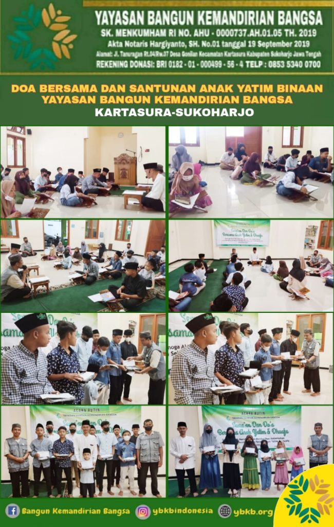 YBKB Indonesia, Yayasan Bangun Kemandirian Bangsa Sukoharjo, wakaf al-qur'an, wakaf sumur bor, wakaf lahan