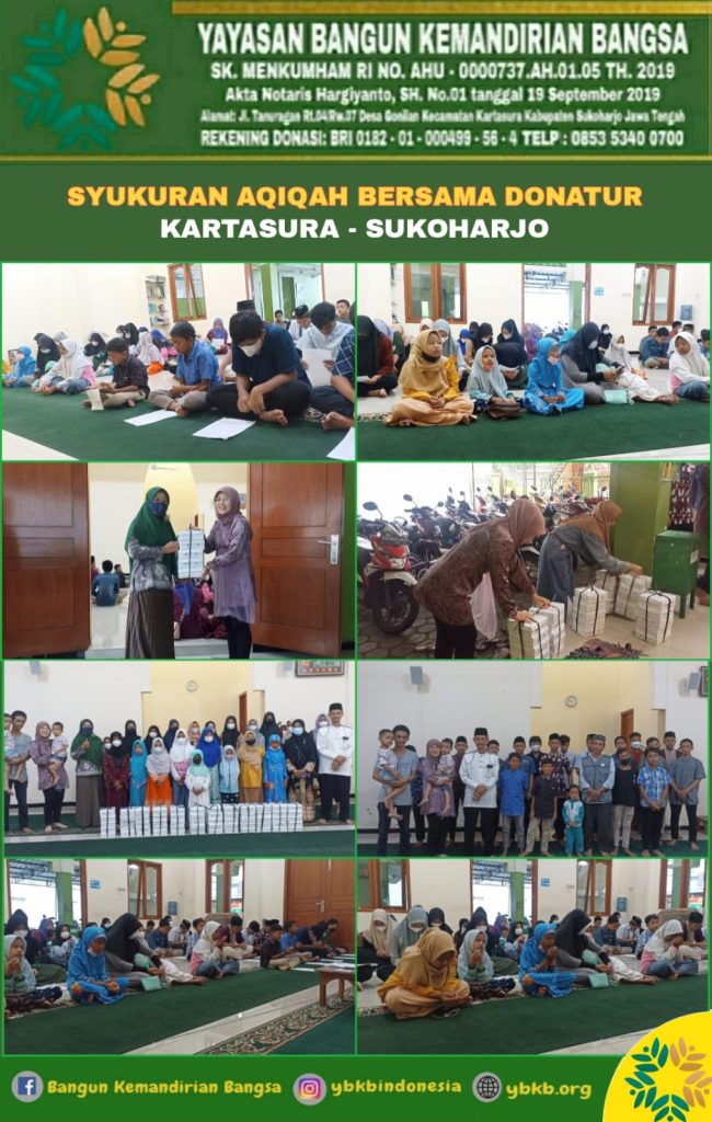 YBKB Indonesia, Yayasan Bangun Kemandirian Bangsa Sukoharjo, wakaf al-qur'an, wakaf sumur bor, wakaf lahan